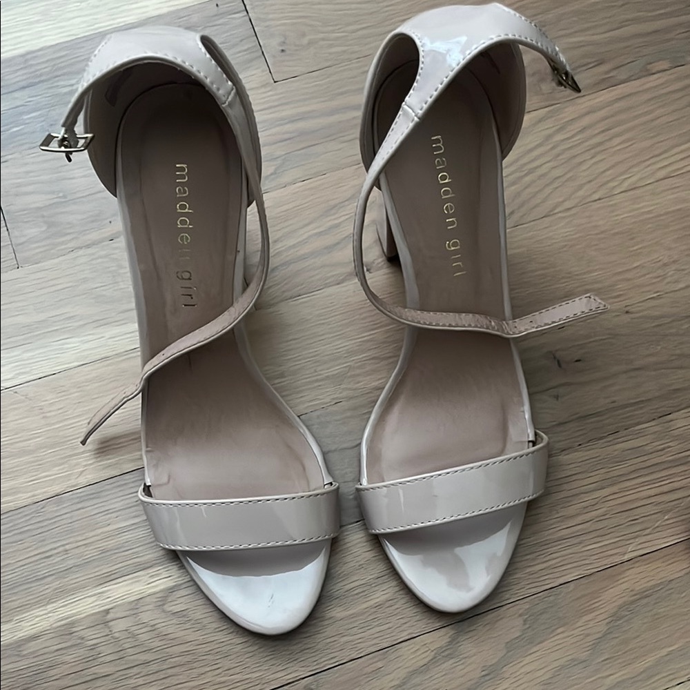 Madden Girl Cream Heels Elegant Sandals